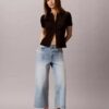 Jeans curtos de perna larga