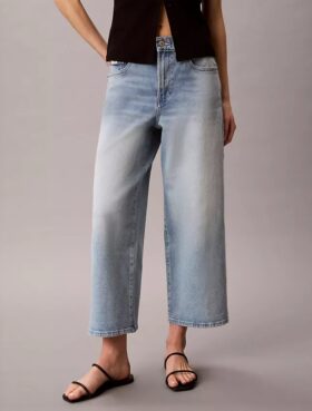 Jeans curtos de perna larga Jeans curtos de perna larga