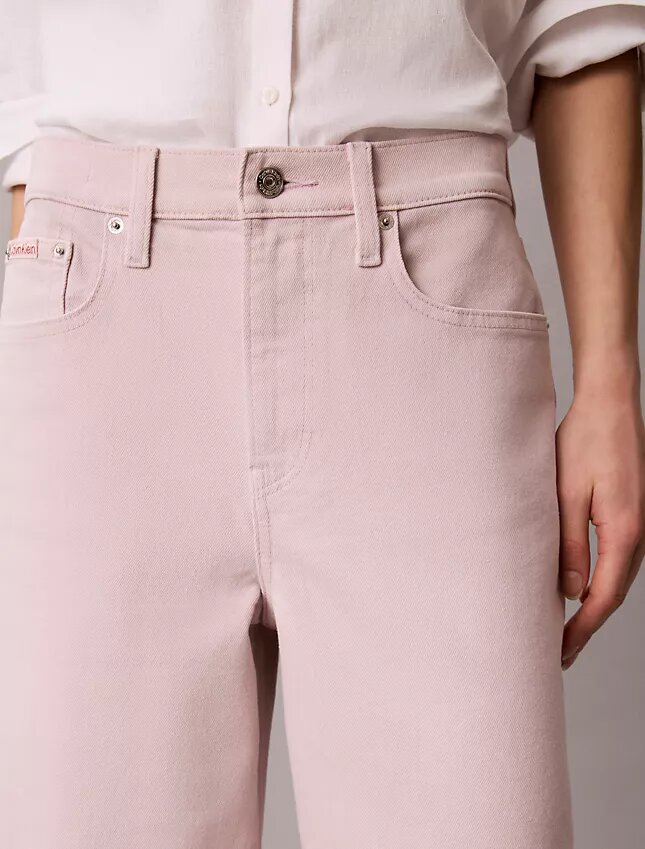 Jeans curtos de perna larga Jeans curtos de perna larga