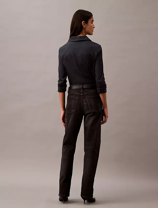Jeans de algodão e caxemira descontraídos Jeans de algodão e caxemira descontraídos