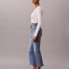 Jeans de cintura alta, curtos e largos Jeans de cintura alta, curtos e largos