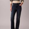 Jeans de cintura alta, curtos e largos Jeans de cintura alta, curtos e largos