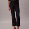 Jeans de cintura alta, curtos e largos Jeans de cintura alta, curtos e largos