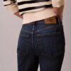 Jeans de cintura alta, curtos e largos Jeans de cintura alta, curtos e largos