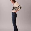 Jeans de cintura alta, curtos e largos Jeans de cintura alta, curtos e largos