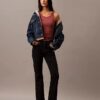 Jeans de cintura média e corte largo Jeans de cintura média e corte largo