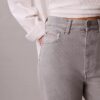 Jeans de cintura superalta e perna larga Jeans de cintura superalta e perna larga