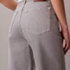 Jeans de cintura superalta e perna larga Jeans de cintura superalta e perna larga