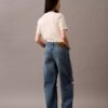 Jeans de corte largo dos anos 90