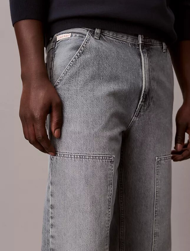 Jeans de corte reto Jeans de corte reto