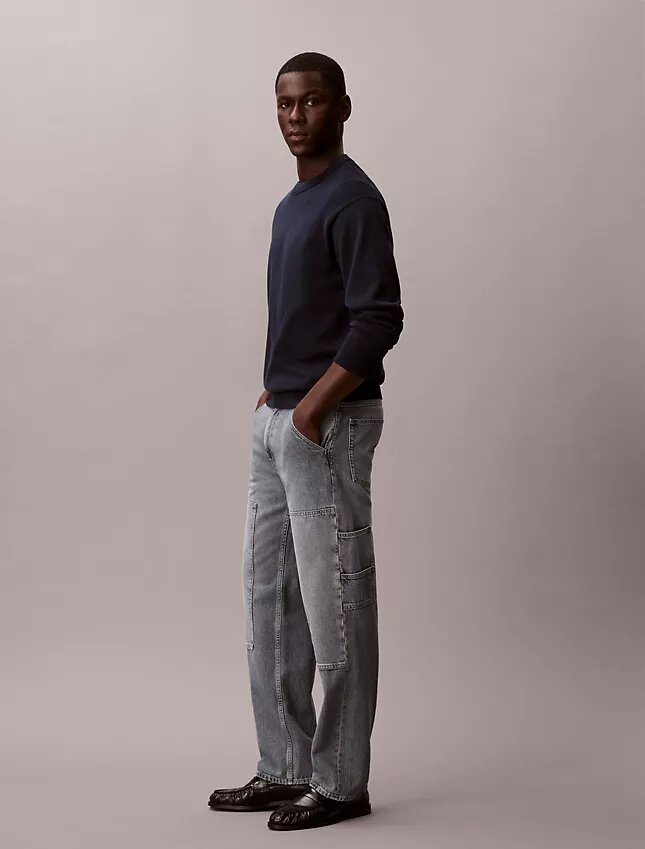 Jeans de corte reto Jeans de corte reto