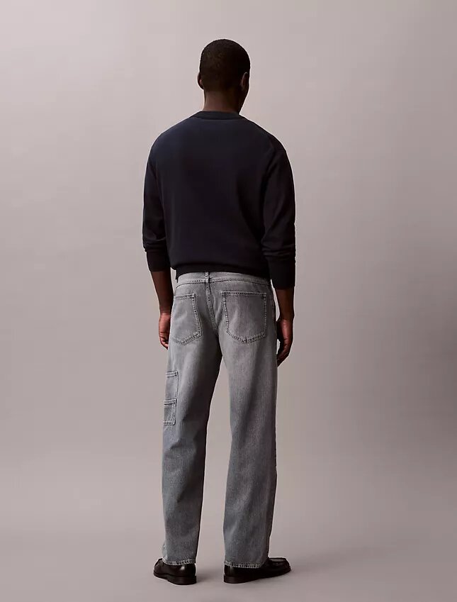 Jeans de corte reto Jeans de corte reto