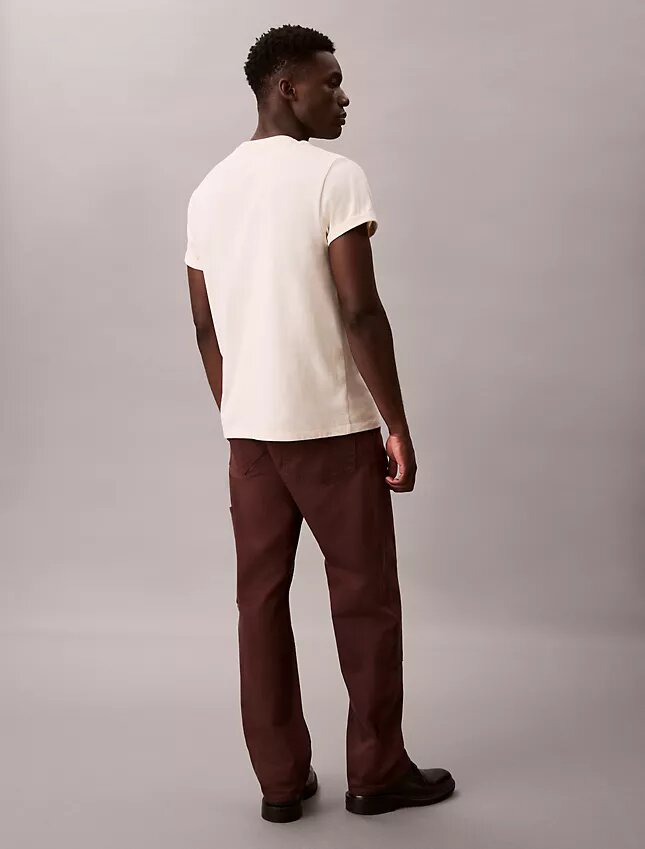 Jeans de corte reto estilo carpinteiro Jeans de corte reto estilo carpinteiro