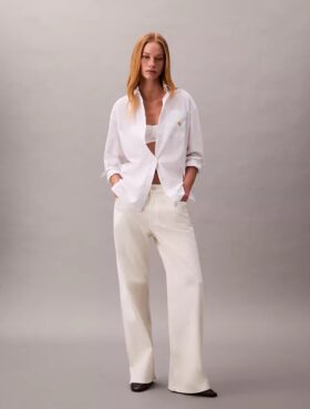 Jeans de ganga largos de cintura baixa