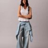 Jeans de ganga largos de cintura baixa Jeans de ganga largos de cintura baixa