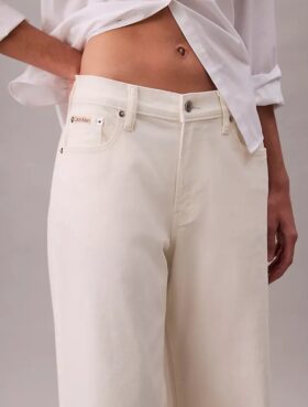 Jeans de ganga largos de cintura baixa
