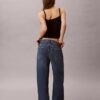 Jeans de ganga largos de cintura baixa Jeans de ganga largos de cintura baixa