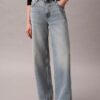 Jeans de ganga largos de cintura baixa Jeans de ganga largos de cintura baixa