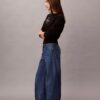 Jeans de ganga largos de cintura baixa Jeans de ganga largos de cintura baixa