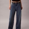 Jeans de ganga largos de cintura baixa Jeans de ganga largos de cintura baixa
