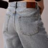 Jeans de ganga largos de cintura baixa Jeans de ganga largos de cintura baixa