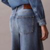 Jeans de ganga largos de cintura baixa Jeans de ganga largos de cintura baixa