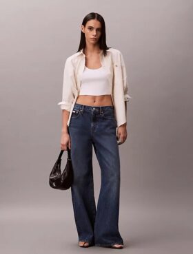 Jeans de perna larga
