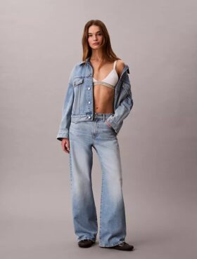 Jeans de perna larga