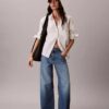 Jeans de perna larga