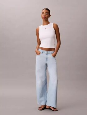 Jeans de perna larga