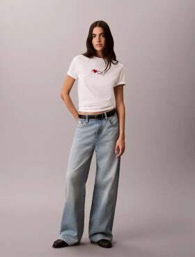 Jeans de perna larga