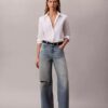 Jeans de perna larga