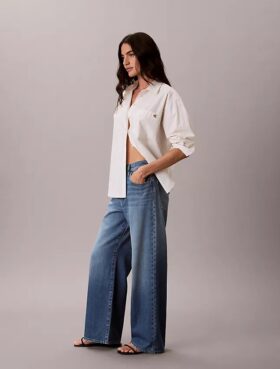 Jeans de perna larga