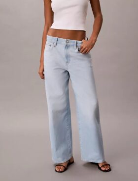 Jeans de perna larga