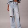 Jeans de perna larga