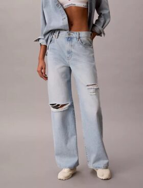 Jeans de perna larga