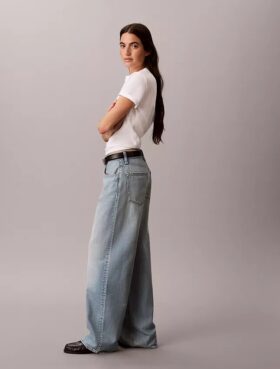 Jeans de perna larga