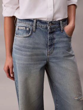 Jeans de perna larga