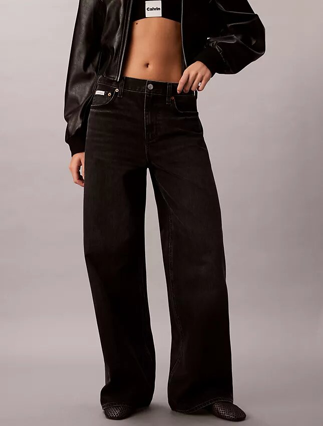 Jeans de perna larga Jeans de perna larga