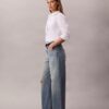 Jeans de perna larga