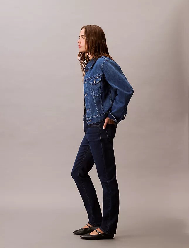 Jeans justos de cintura média Jeans justos de cintura média