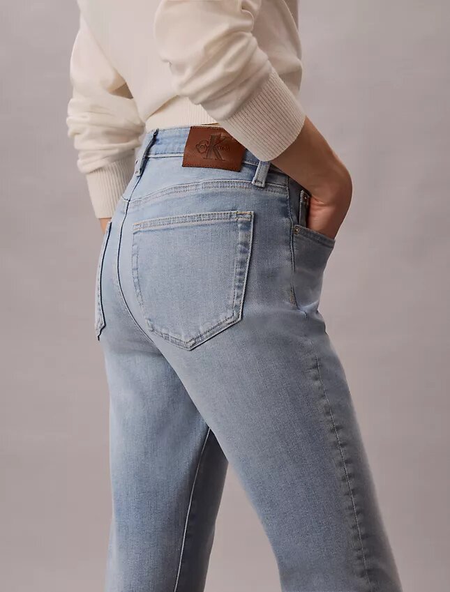Jeans justos de cintura média Jeans justos de cintura média