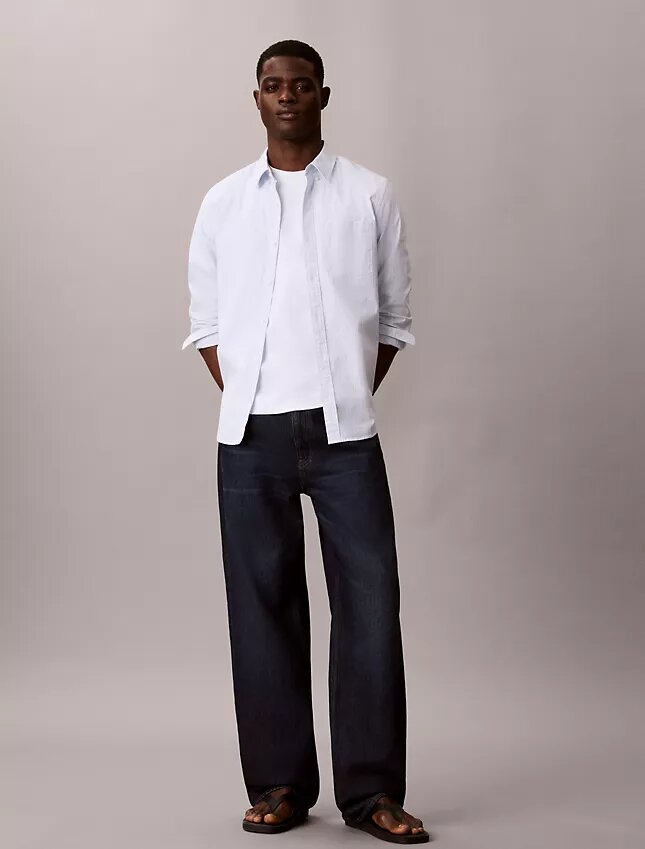 Jeans largos e leves Jeans largos e leves