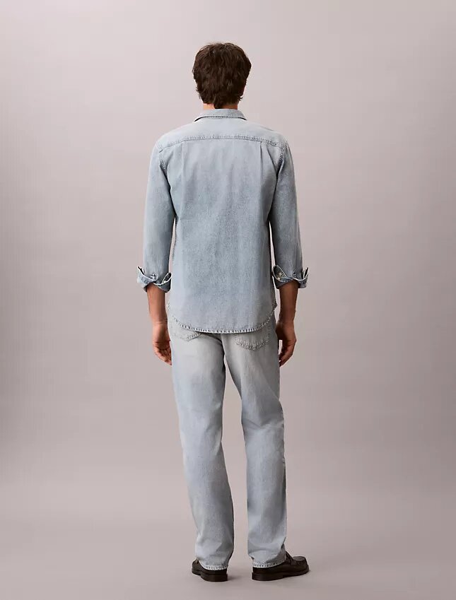 Jeans leves de corte reto padrão Jeans leves de corte reto padrão