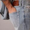 Jeans leves de corte reto padrão Jeans leves de corte reto padrão