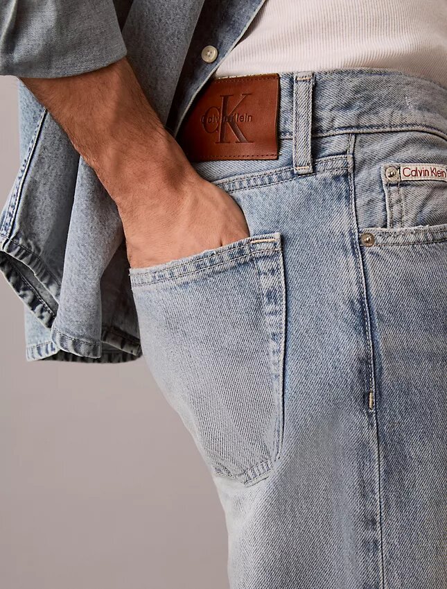 Jeans leves de corte reto padrão Jeans leves de corte reto padrão