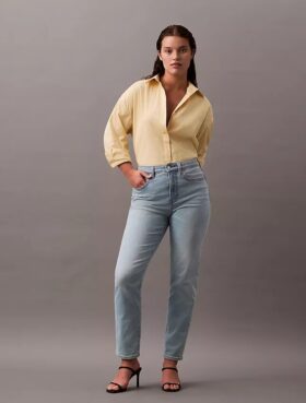 Jeans retos curvilíneos originais