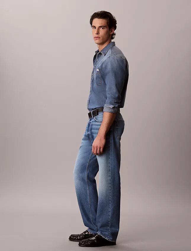 Jeans retos padrão Jeans retos padrão