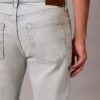 Jeans retos padrão em mistura de lã Jeans retos padrão em mistura de lã