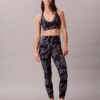 Leggings 7/8 com estampado abstrato desportivo suave Leggings 7/8 com estampado abstrato desportivo suave